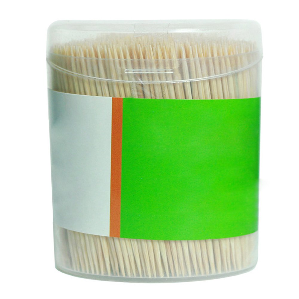 1000pcs/2box Party Toothpick Restaurant Stick Bamboo Double Head