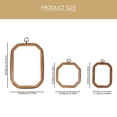 thumbnail image 2 of Raindrops 3pcs Light Brown Octagonal Plastic Embroidery Hoops for Sewing and Craft Projects, PP Material, 2 of 8