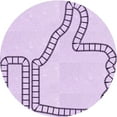 thumbnail image 1 of Ahgly Company Machine Washable Indoor Round Transitional Rich Lilac Purple Area Rugs, 8' Round, 1 of 7