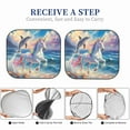thumbnail image 7 of Uemuo Dolphin Rainbow Horse Printed 2 PCS Car Windshield Sun Shade, Auto Sun Heat and UV Rays Blocker, Foldable Automotive Front Window Sunshade Protector, 7 of 7