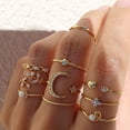 thumbnail image 1 of Anillos a juego de estrella y luna para Mujer, Anillos de Mujer, conjunto de Anillo de oro, Bagues, Anillo para niñas, joyería Bohemia, accesorios de Slytherin Tan Jianjun  unisex, 1 of 1