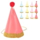 thumbnail image 5 of 12 gorros de cumpleaños infantiles con pompones y purpurina dorada para fotos, decoración infantil (rosa, rojo, amarillo y azul, cada uno)., 5 of 6