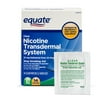 (2 pack) (2 Pack) Equate Nicotine Transdermal System Step 1 Clear Patches, 21 mg, 14 Ct