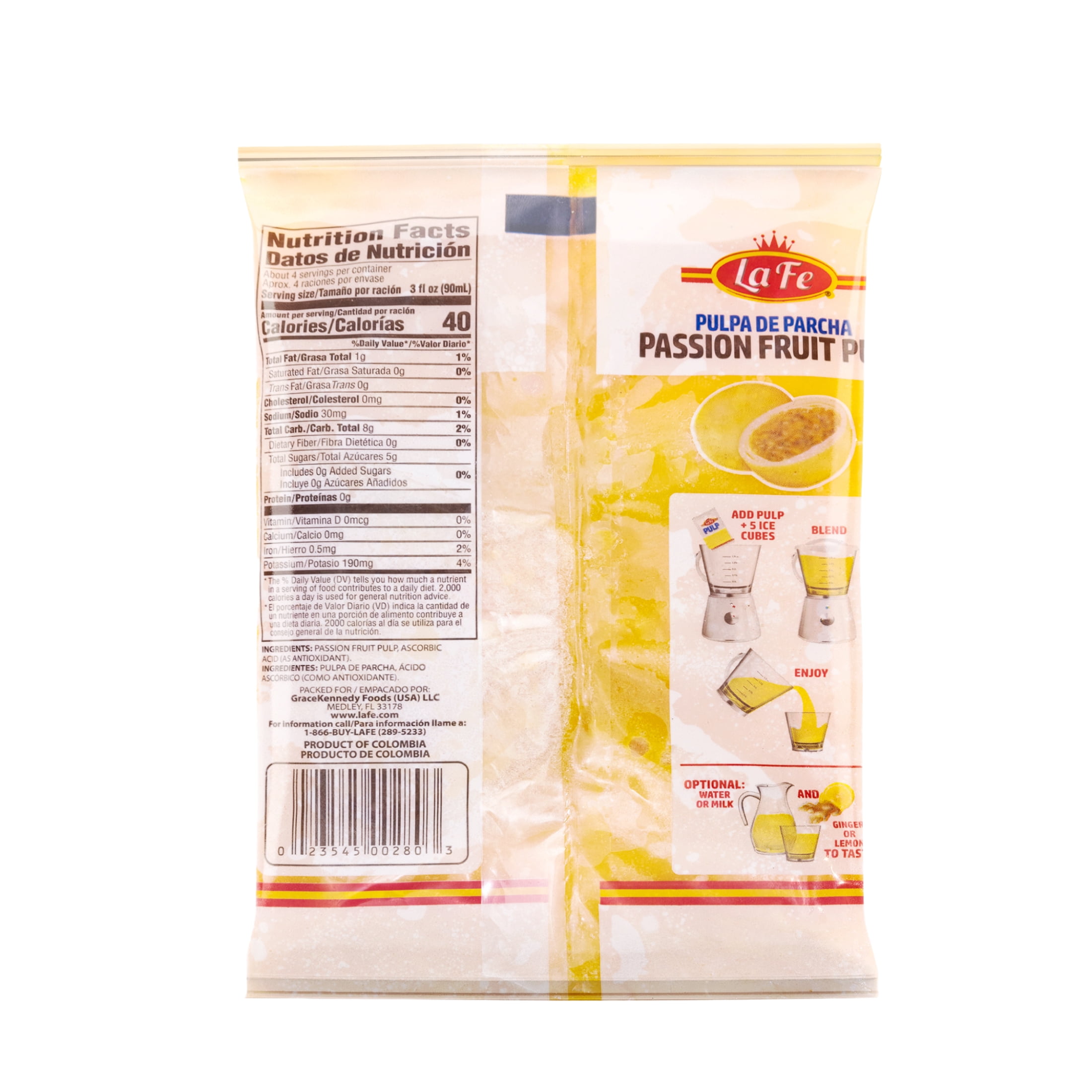 La Fe Passion Fruit, 14 oz Bag (Frozen)