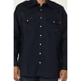 thumbnail image 3 of Forge Workwear Men's Fr Solid Long Sleeve Snap Work Shirt Navy Medium, 3 of 4