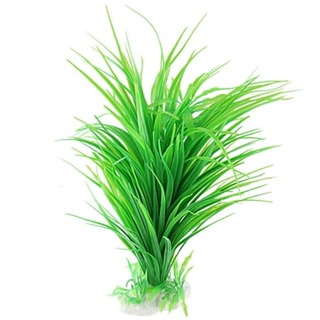 - Unique Bargains Unique Bargains Ceramic Base Green Plastic Mixed Long Slim Leaves Grass Plant