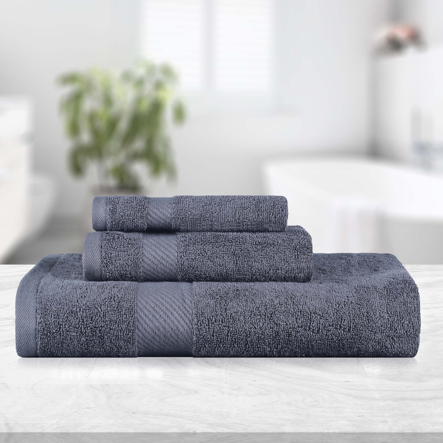 BNM Egyptian Cotton Medium Weight Towels, Assorted Towels For Home  Bathroom, Guest Bath Decor, Essentials, Includes 2 Bath, 2 Hand, 2 Face  Towels/