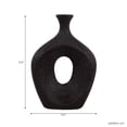 thumbnail image 4 of Oval Cutout Vase for Living Room Decor - Modern Ceramic Flower Vase for Home, Bedroom Vanity, Office, and Table Accents - Tall Textured Design for Shelf and Entryway Decor - 14", Brown, 4 of 11