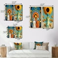 thumbnail image 4 of Designart "Goddess Oracle Efflorescent Beauty I" Modern Abstract Framed Wall Art Set Of 2 - Traditional Orange Gallery Wall Frame Set For Home Decor, 4 of 6