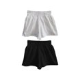 thumbnail image 2 of Qarigey Pantalones cortos de poliéster y algodón para mujer, reemplazo de Color sólido, pantalones de chándal deportivos elegantes de Prendas para la parte inferior del cuerpo Blanco 2XL, 2 of 6