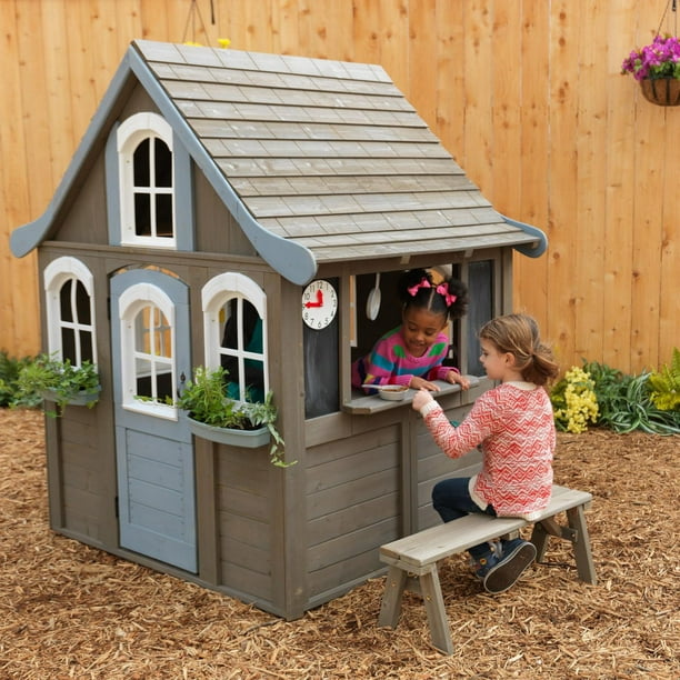 おおさんKidKraft Forestview II 木製屋外プレイハウス KidKraft Forestview II Wooden Playhouse with EZ Kraft Assembly