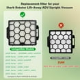 thumbnail image 2 of Filter Replacement for Shark LA300 LA301 LA322 LA351 LA500 LA502 LA555 LA360 LA362 LA401 LA455 LA702 Rotator Lift-Away ADV DuoClean PowerFins Upright Vacuum, Part XFFK320 & XHF320 2 HEPA 4 Foam, 2 of 7