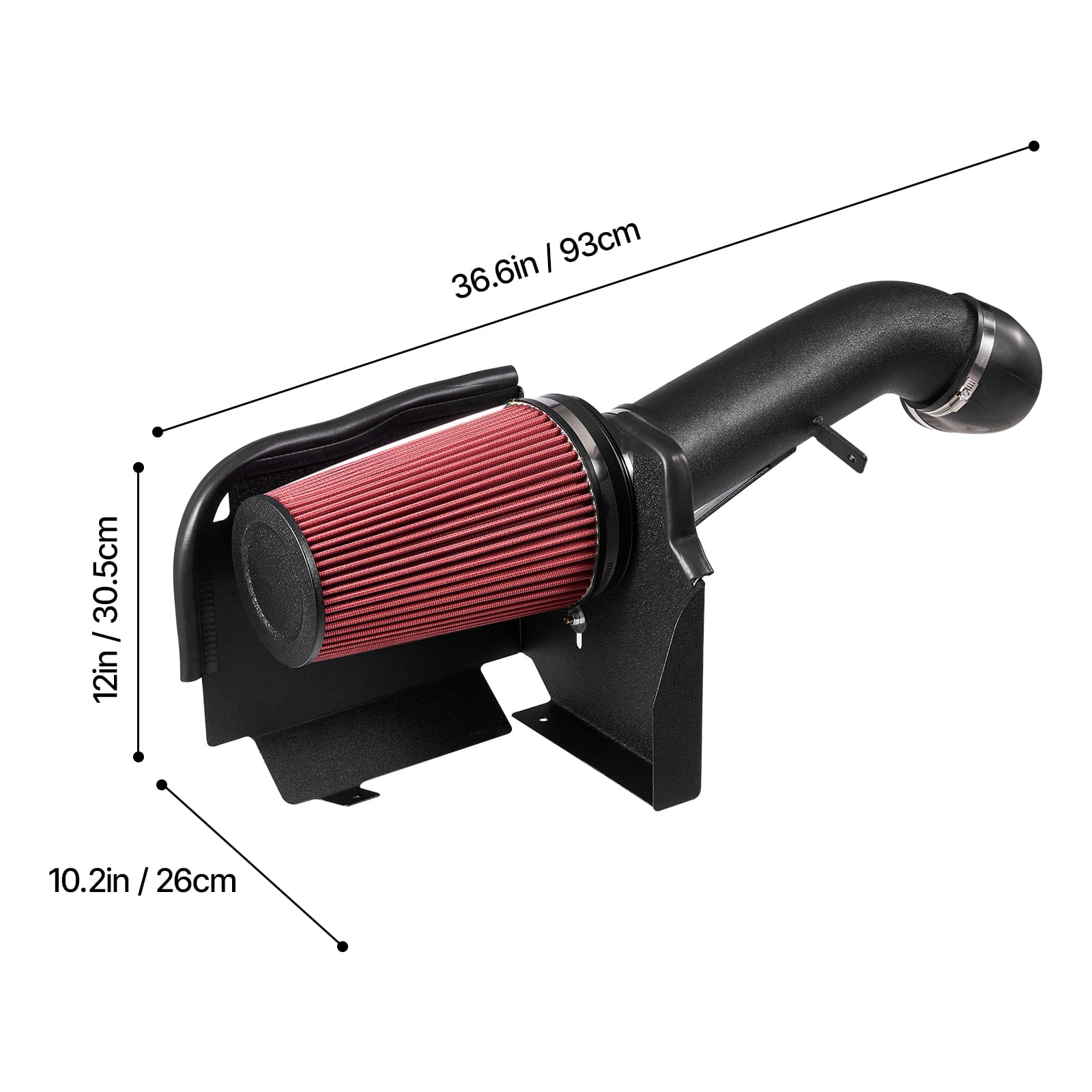 VEVOR Cold Air Intake, 3.9 Inch Cold Air Intake System + Heat Shield Compatible with 1999-2006 Chevy Silverado/GMC Sierra 1500 V8 4.8L/5.3L, High Flow Filter Kit Improve Horsepower, Throttle Response