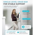 thumbnail image 5 of Stander Single Handle Floor to Ceiling Grab Bar, Adjustable Floor to Ceiling Transfer Pole for Bathroom, Tension Mounted Steel Shower Bar and Toilet Safety Rail for Seniors and Elderly Adults, White, 5 of 10