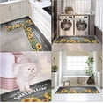 thumbnail image 6 of Anti-Fatigue Kitchen Rug Set of 2 Yellow Sunflower Black Wood Cushioned Kitchen Floor Mat, Standing Mat Waterproof Non-Slip Kitchen Mats and Rugs PVC Ergonomic Comfort Foam Rug for Kitchen, 6 of 6