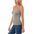 thumbnail image 4 of MixMatchy Women's Solid Sleeveless Rib Knit Scoop Neck Stretch Tank Top, 4 of 5