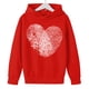 thumbnail image 4 of Sudadera con capucha y estampado de corazón de San Valentín, sudadera de manga larga para niños y niñas, chaqueta para niñas de talla mediana y grande., 4 of 7