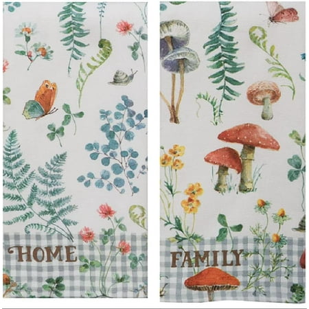 

2 Pc Nature Cottage Kitchen Bundle Family and Home Dual Purpose Towels