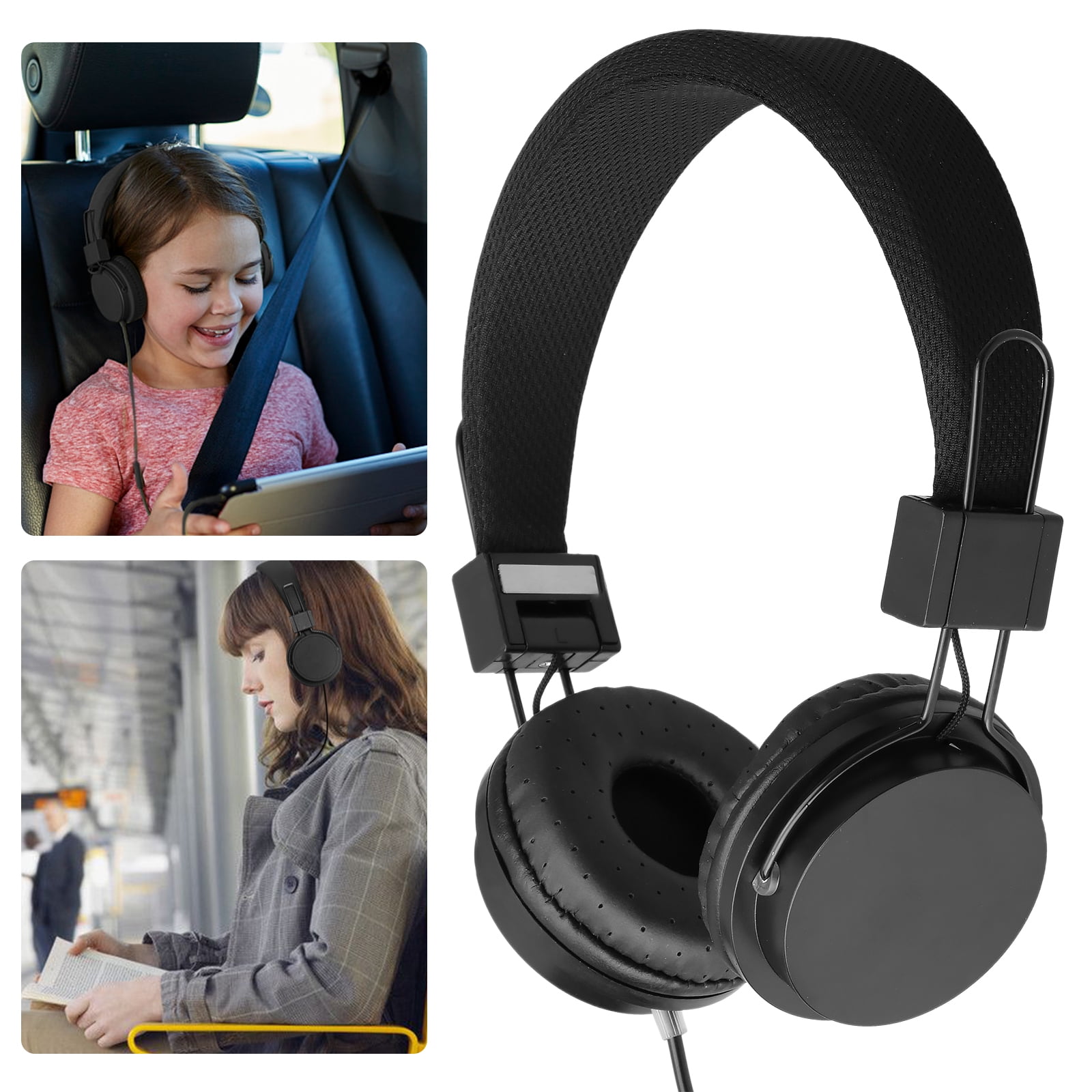 EEEKit Kids Over Wired Ear Headphone, School Child Foldable Corded On Ear Headsets Earphones with Microphone for Samsung Tablet and Other Devices