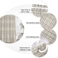 thumbnail image 3 of Buffalo Plaid Bathroom Shower Curtains with 12 Hooks Polyester Waterproof Shower Curtain for Stalls and Bathtubs Slate Gray Farmhouse Gingham Striped Decorative Bathroom Privacy Curtain 60x72 Inches, 3 of 9