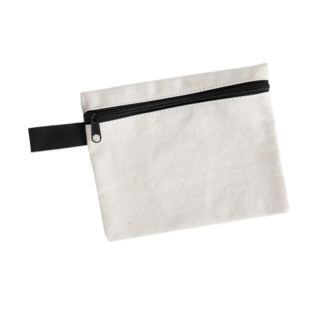 Bolsa de herramientas portátil, bolsa organizadora para llaves, herramientas manuales y destornilladores. Lienzo blanco 18x15cm