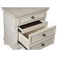 thumbnail image 5 of Traditional Style Bedroom 5pc Set Platform Storge King Bed Dresser Mirror Chest Nightstand Classic Wire-brushed White Finish, 5 of 7