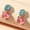 Red, variant on Trendy Blue Earring with Big Resin Stone Square Stud Earrings For Women Light Luxury French 2025 Fashion Jewelry Gifts