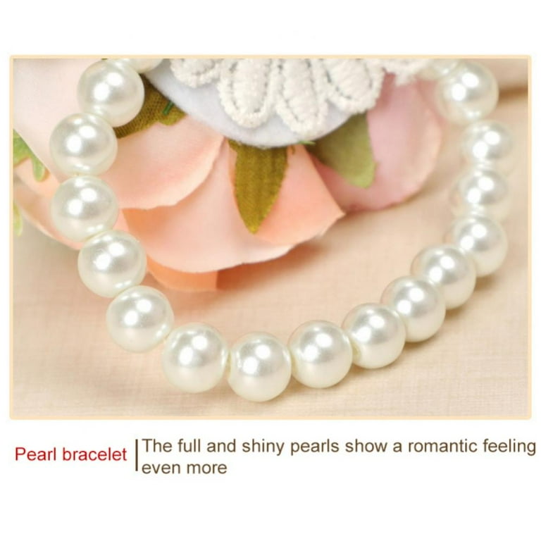 2 X DIY PEARL WRIST CORSAGE BRACELETS SMALL WRIST SIZE (5approx) WHITE or  IVORY