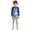 Blue, variant on uikmnh Kids Swimsuits Boys Sun Protective Swimwear Set Long Sleeve Rash Guard and Swim Shorts with Cartoon Print for Toddlers Size:5-6 Years