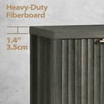 thumbnail image 4 of ARKANTOS Sideboard Buffet Cabinet with Fluted Panel Doors and Shelf, Charcoal Oak, Set of 2, 4 of 14