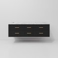 thumbnail image 5 of Castor 60 in W Black Double Bath Vanity and Carrara Marble Top, 5 of 11