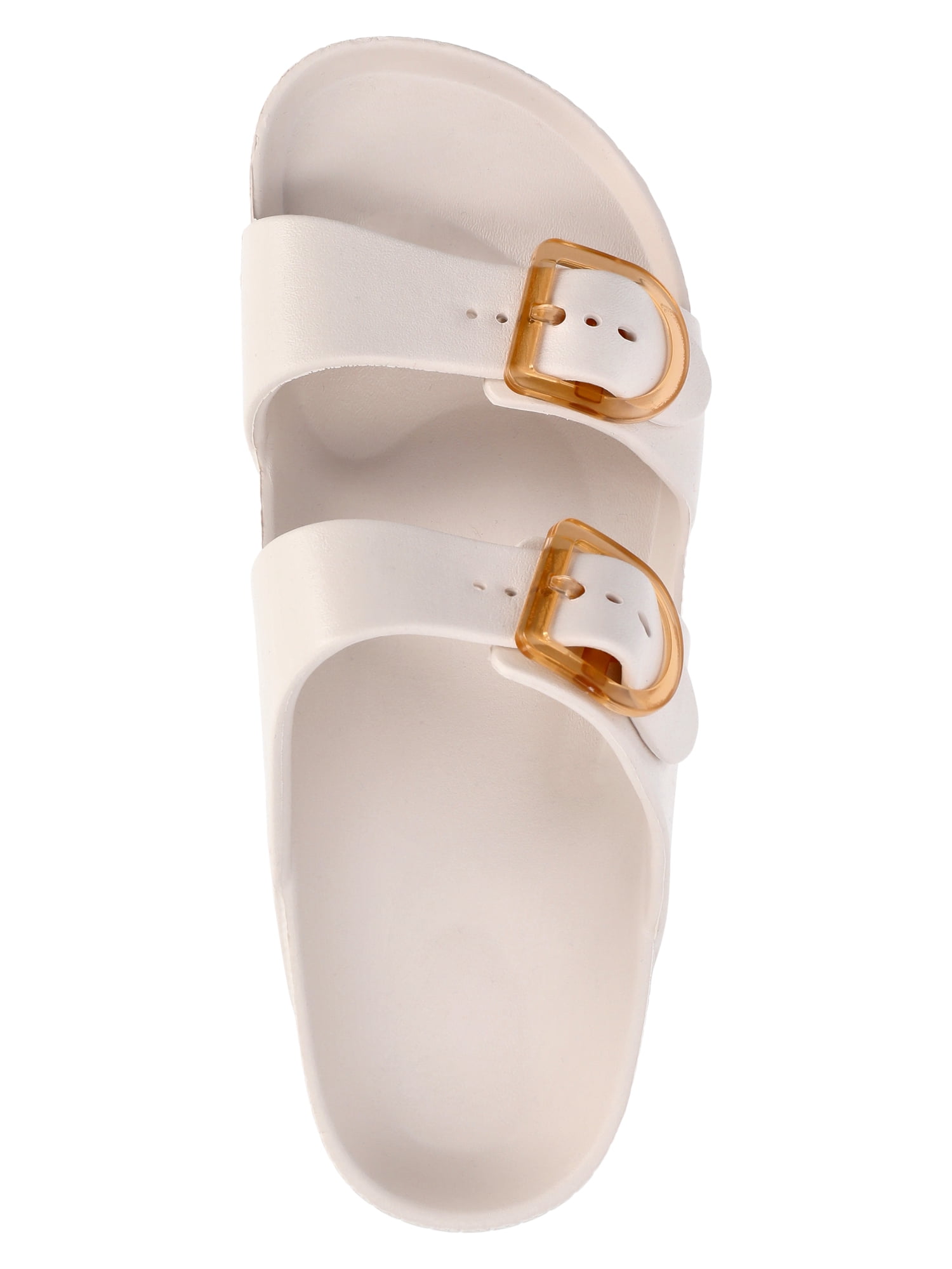 Time and Tru Women's Double Buckle EVA Slide Sandals