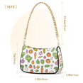 thumbnail image 3 of FORMRS Womens Shoulder Bag with Chain Strap Clutch Purse Cute Tote Handbag, Green Vegetables Pattern, 3 of 7