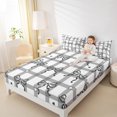 thumbnail image 4 of Feelyou Black Kawaii Bow Bed Sheets, Kawaii Cartoon Love Heart King Sheets, Teens Kids Girls Women Sheet Set, Lightweight Room Decor, 4 Pieces, 4 of 7