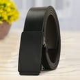 thumbnail image 3 of Frogued Men Belt Multipurpose Automatic Buckle Formal Faux Leather Adjustable Match Clothing Long-lasting Smooth Surface Men Business Belt for Daily Wear (Cool Black,120cm), 3 of 13
