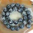 thumbnail image 6 of K-KED Faceted Natural Black Larvikite Round Beads 15" 4mm 6mm 8mm 10mm 12mm Pick Size-10 mm, 6 of 6