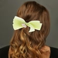 thumbnail image 2 of Unique Bargains 1 Pc Hair Barrettes Fashion Bow with Pearls Hair Clip Green, 2 of 5