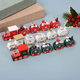 thumbnail image 2 of Adornos navideños Dibujos animados creativos regalos navideños para niños tren pequeño adornos de escritorio de ventana de madera, 2 of 6