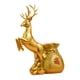 thumbnail image 2 of Estatua de ciervo con flores, jarrón, centro de mesa, escultura de animal, forma de bolsa de dinero Dorado, 2 of 9