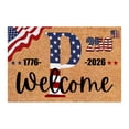 thumbnail image 2 of 250 Anniversary Usa Door Mat – Patriotic Door Mat Personalized,Patriotic Welcome Doormat,A To Z 26 Letters Memorial National Day Floor Mats,Non-Slip Freedom Memorial Day Porch Front Decor, 2 of 4