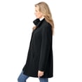 thumbnail image 3 of Woman Within Plus Size Fleece Swing Funnel-Neck Coat, 3 of 6