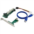 thumbnail image 2 of 4X Tarjeta de Adaptador PCI-Express Una PCI Tarjeta de Expansión de Ranura PCIe Una Pci con Conector de Cable de Alimentación SATA de 4 para PC, 2 of 5