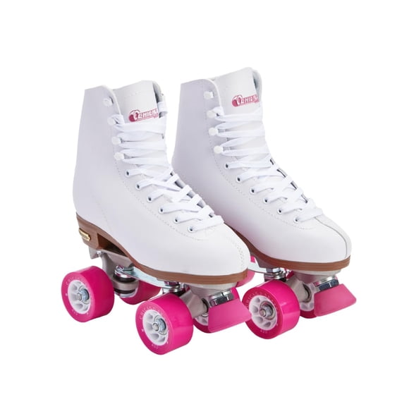 CHICAGO Skates Premium White Quad Roller Skates for Girls and Women Beginners Classic Adjustable High-Top Design for Indoor or Outdoor Skates and Rol