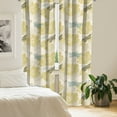 thumbnail image 2 of Ambesonne Floral Curtains, Vintage Flowers Simplified, Pair of 28"x95", Pale Yellow Green and Grey, 2 of 5