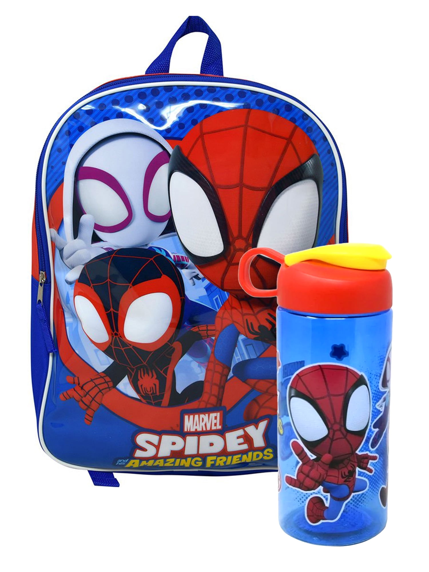 Marvel Spiderman School Bookbag with Lunchbox 5 Piece Set Red Walmart