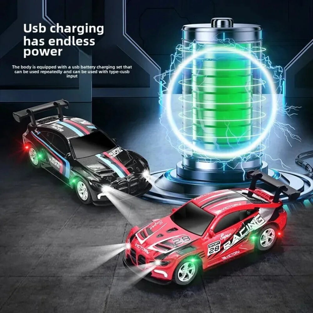 AIGIA 1:64 Mini Alloy Remote Control Car 4WD Drift Wireless Remote Control Racing Car Model APP Remote Control Racing Car Toy Gift