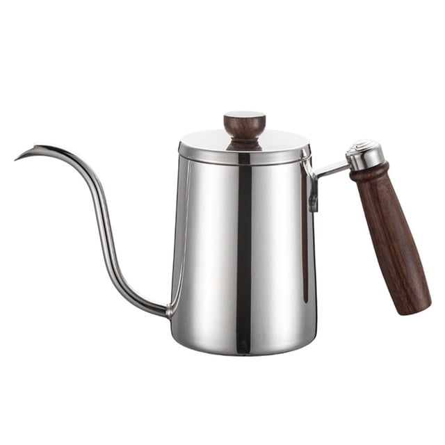 WIFKLSIIPG Gooseneck 304 Stainless Steel Pour Over Coffee Kettle Hand Tea Pot(Silver)