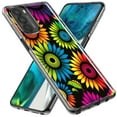 thumbnail image 2 of MUNDAZE LG Stylo 6 Neon Rainbow Glow Sunflowers Colorful Floral Pink Purple Double Layer Phone Case Cover, 2 of 5