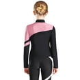 thumbnail image 6 of TiaoBug Kids Girls Color Block Gymnastics Workout Outfits Long Sleeve Sport Tops Vest and Leggings Set Pink 16, 6 of 7