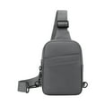 thumbnail image 2 of Bolso bandolera multifuncional impermeable para hombre, mochila de moda para exteriores Gris, 2 of 9
